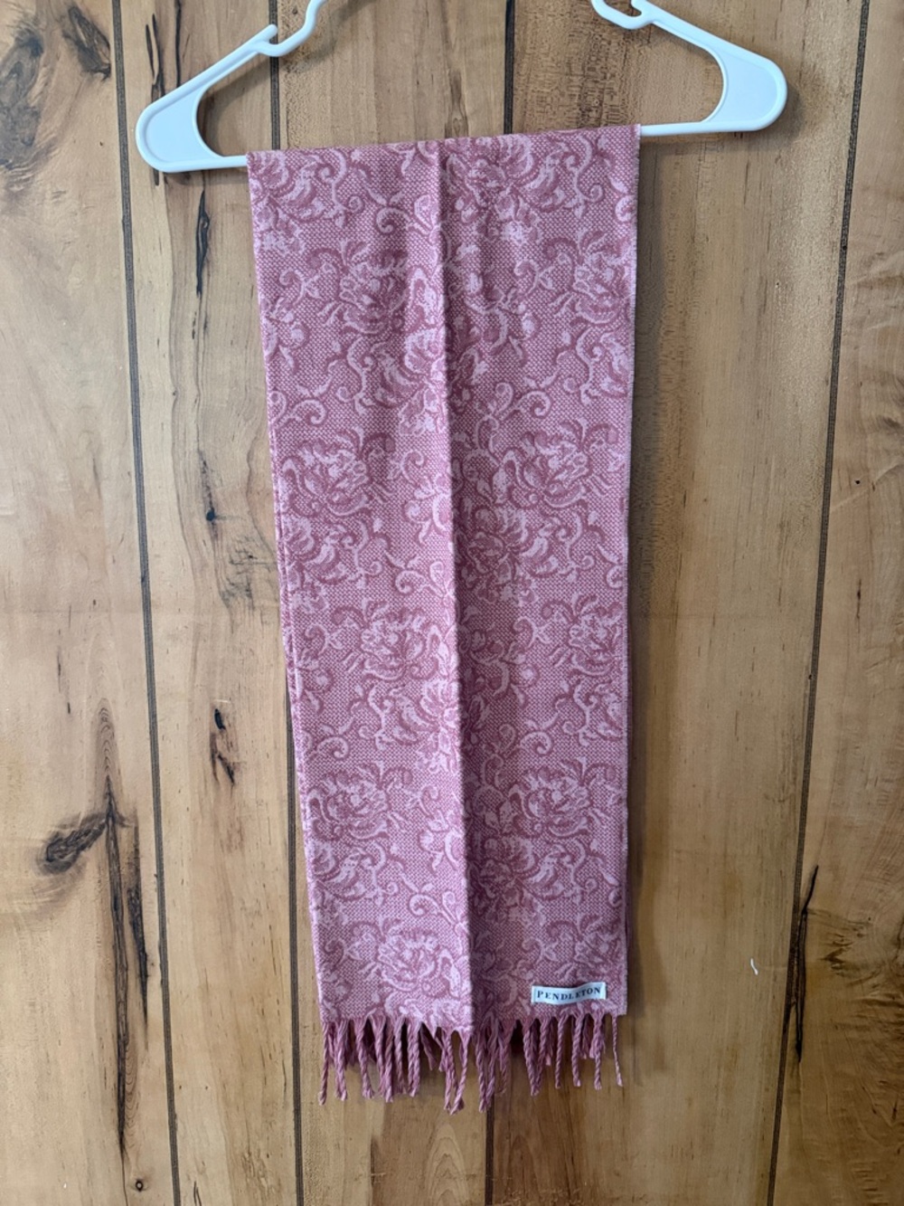 Pendleton Pink Floral Jacquard Scarf